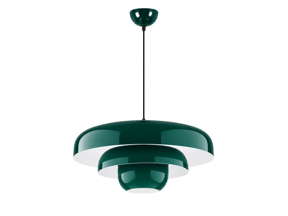 Metalowa lampa wisząca „Layer” – 43 x 43 cm – ciemnozielona
