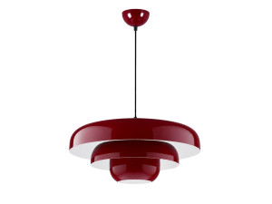 Metalowa lampa wisząca „Layer” – 43 x 43 cm – kolor bordowy