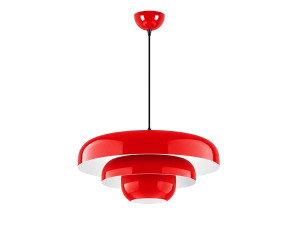 Metalowa lampa wisząca „Layer” – 43 x 43 cm – czerwona