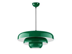 Metalowa lampa wisząca „Layer” – 43 x 43 cm – ciemnozielona