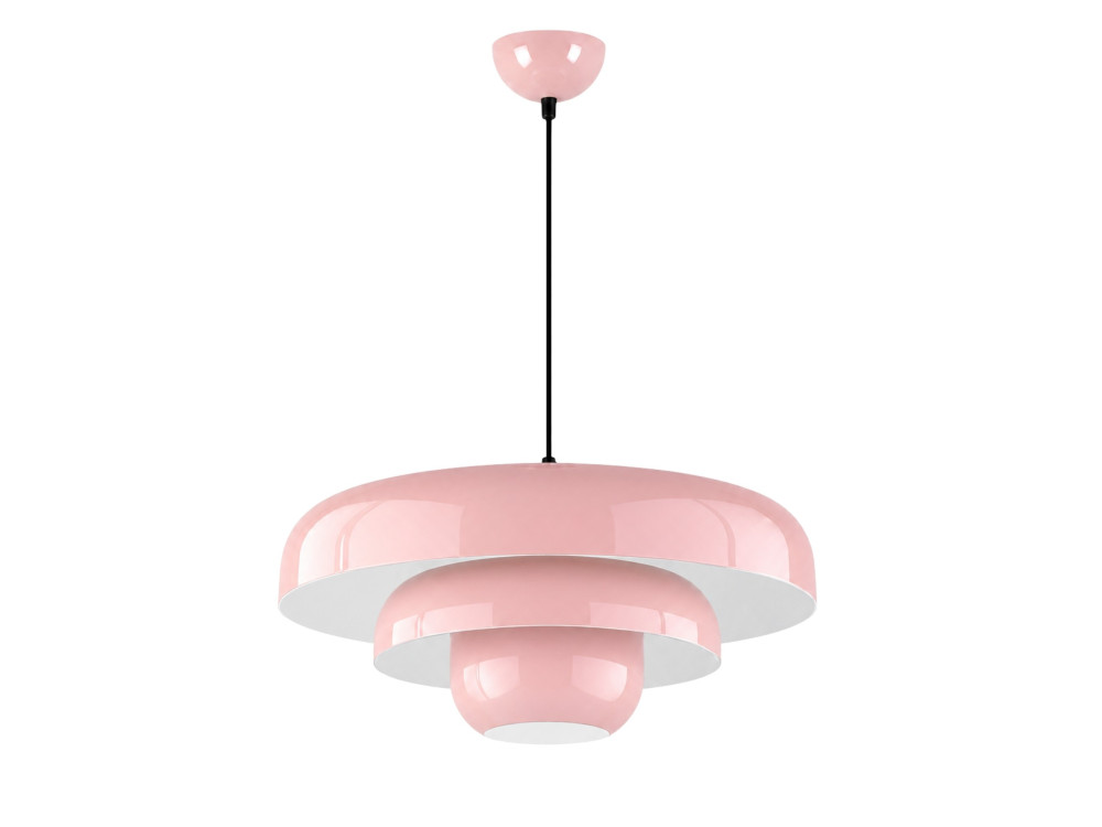Metalowa lampa wisząca „Layer” – 43 x 43 cm – różowa