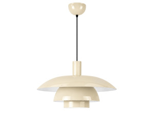 Metalowa lampa wisząca „Layer” – 45 x 45 cm – beżowa