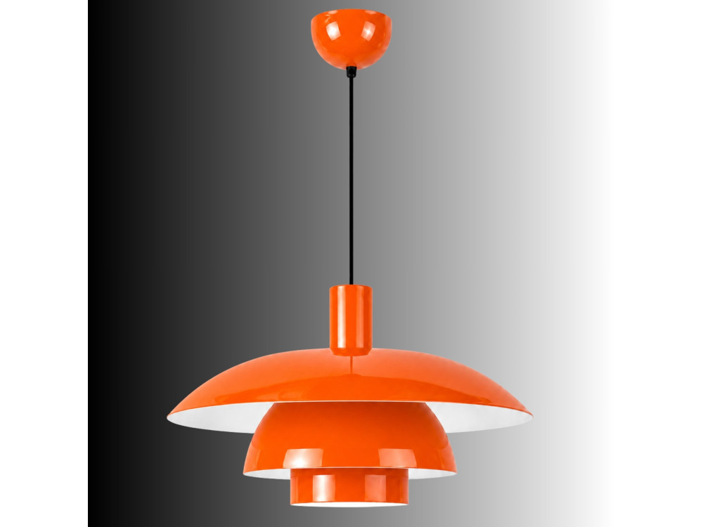 Metalowa lampa wisząca „Layer” – 45 x 45 cm – pomarańczowa