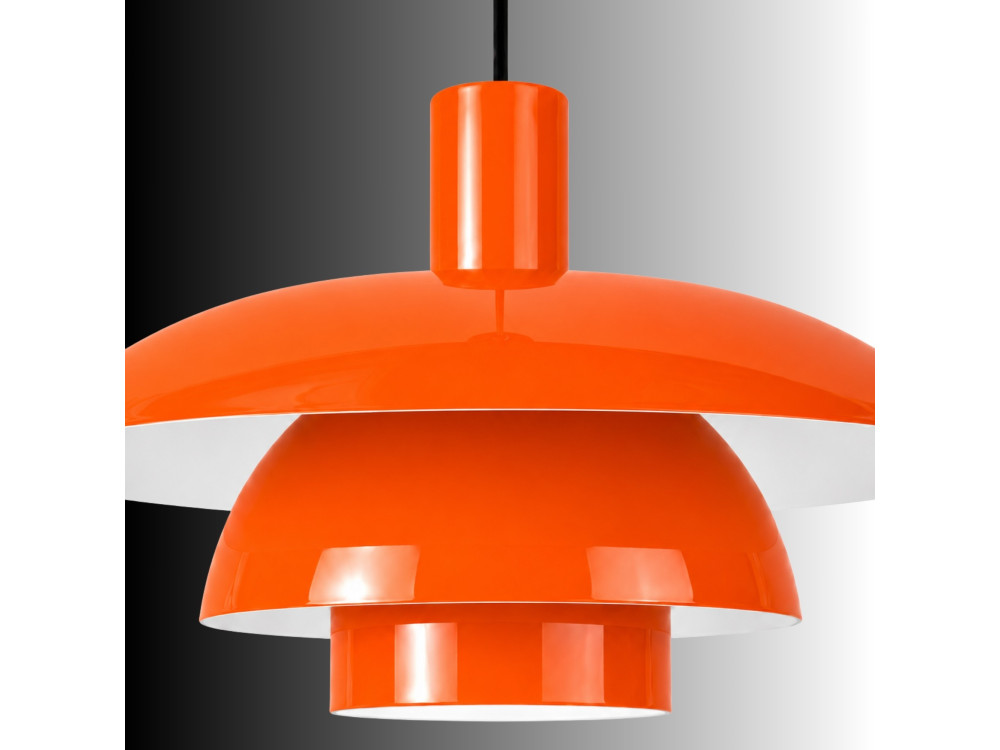 Metalowa lampa wisząca „Layer” – 45 x 45 cm – pomarańczowa