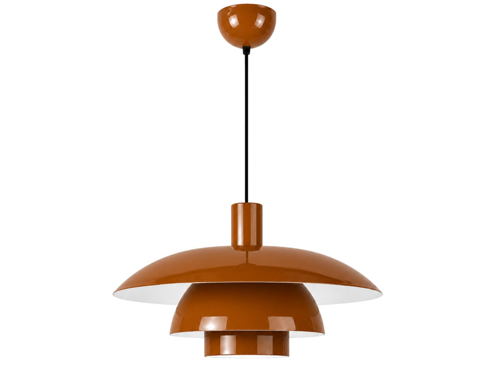 Metalowa lampa wisząca „Layer” – 45 x 45 cm – brązowa
