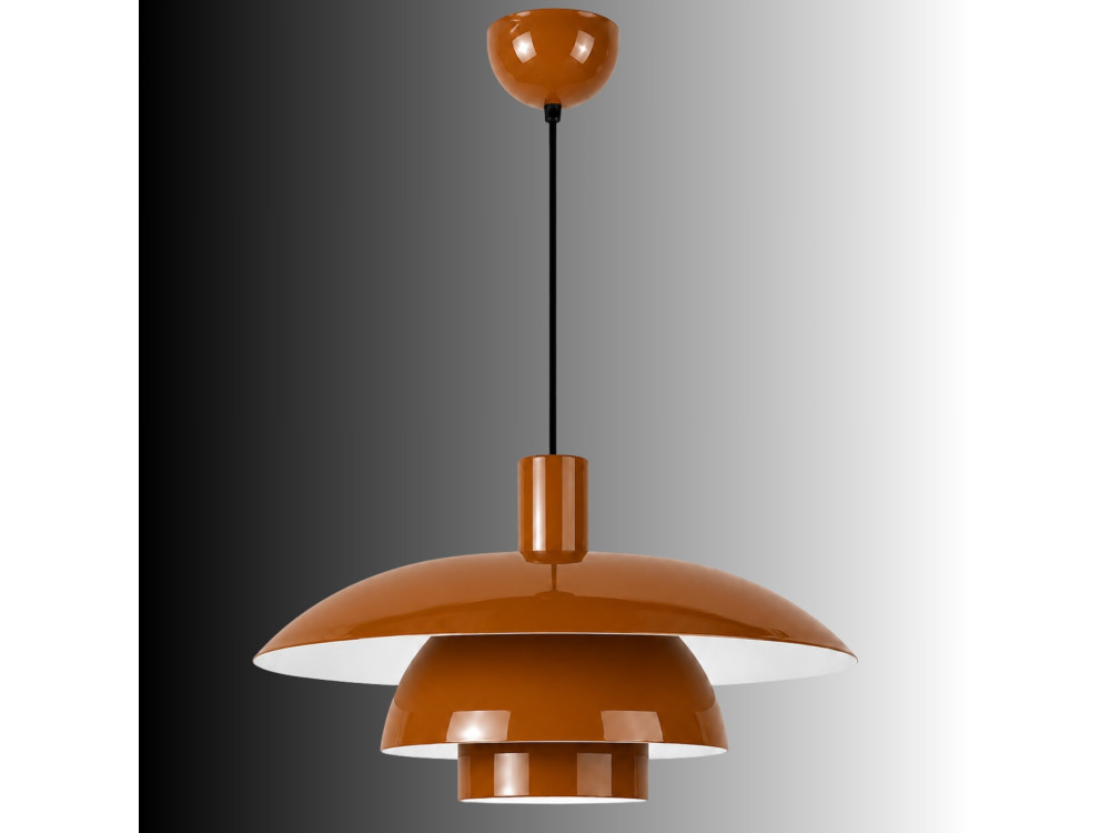Metalowa lampa wisząca „Layer” – 45 x 45 cm – brązowa