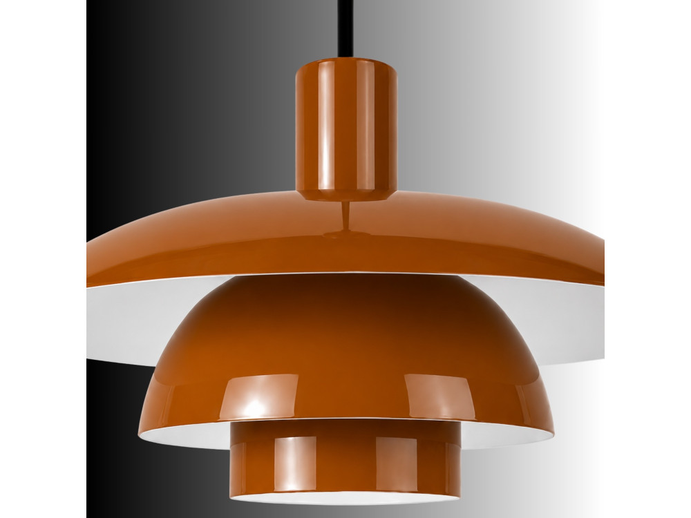 Metalowa lampa wisząca „Layer” – 45 x 45 cm – brązowa