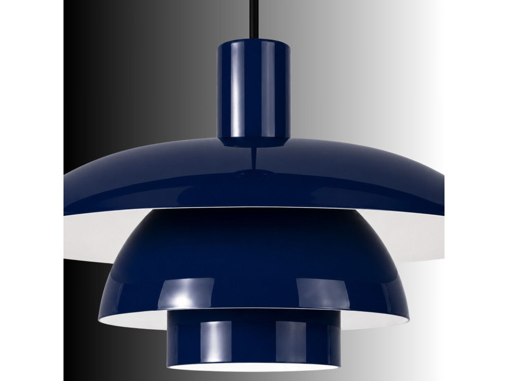 Metalowa lampa wisząca „Layer” – 45 x 45 cm – granatowa