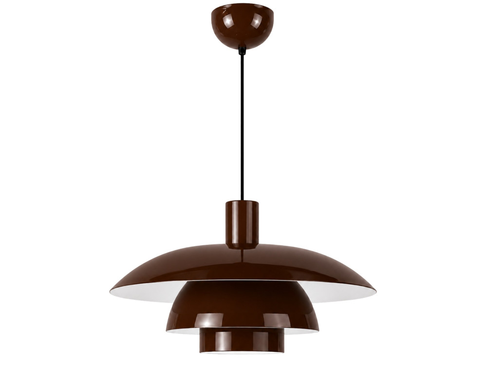 Metalowa lampa wisząca „Layer” – 45 x 45 cm – brązowa