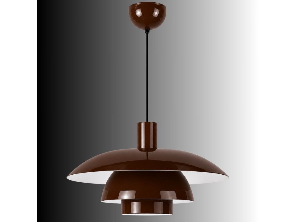 Metalowa lampa wisząca „Layer” – 45 x 45 cm – brązowa