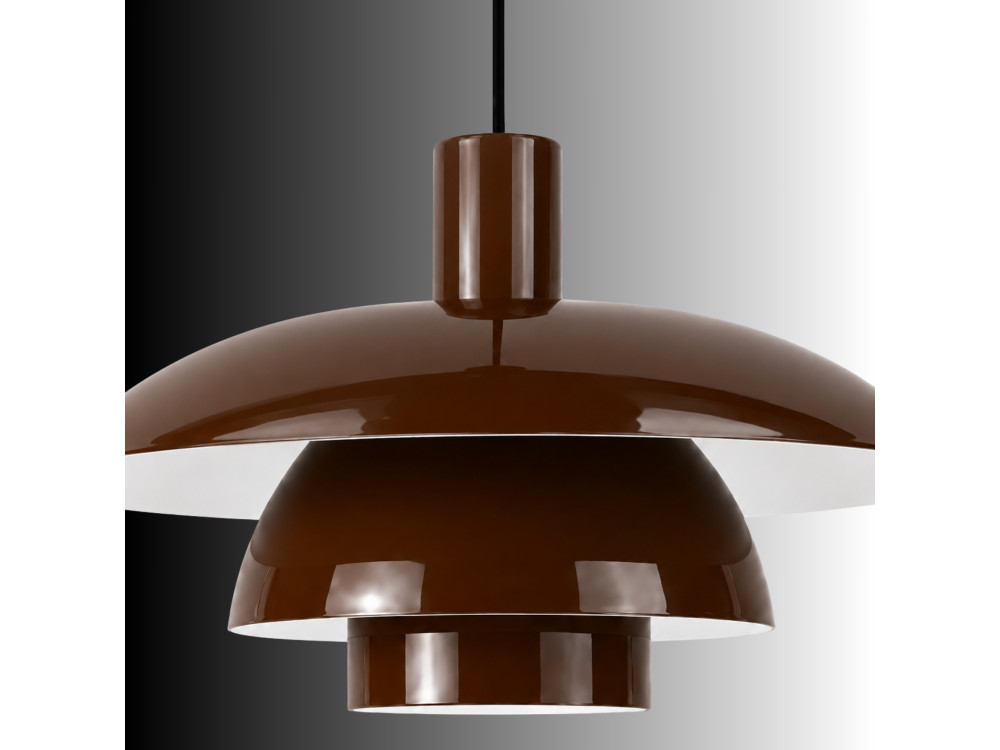 Metalowa lampa wisząca „Layer” – 45 x 45 cm – brązowa