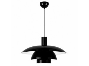 Metalowa lampa wisząca „Layer” – 45 x 45 cm – czarna