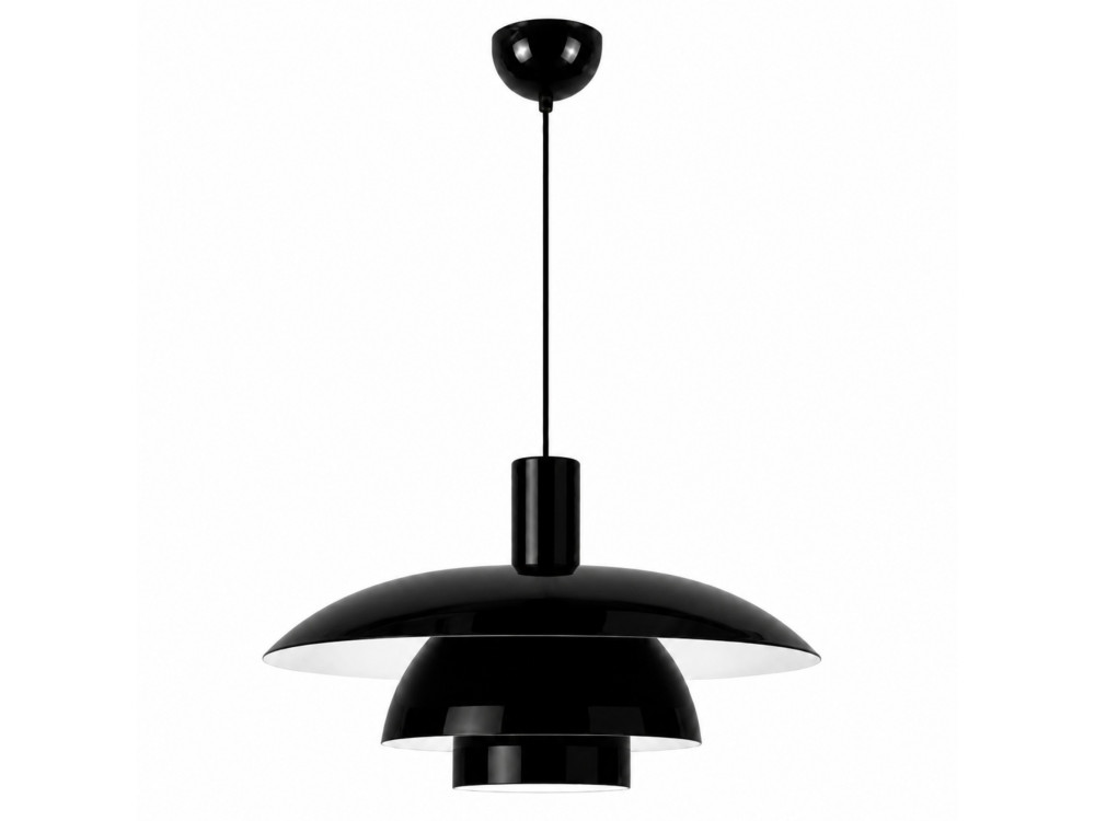 Metalowa lampa wisząca „Layer” – 45 x 45 cm – czarna