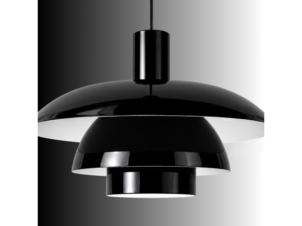 Metalowa lampa wisząca „Layer” – 45 x 45 cm – czarna