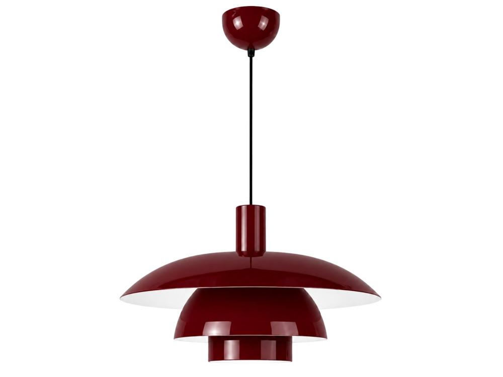 Metalowa lampa wisząca „Layer” – 45 x 45 cm – kolor bordowy
