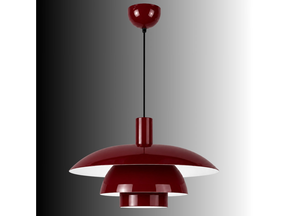 Metalowa lampa wisząca „Layer” – 45 x 45 cm – kolor bordowy