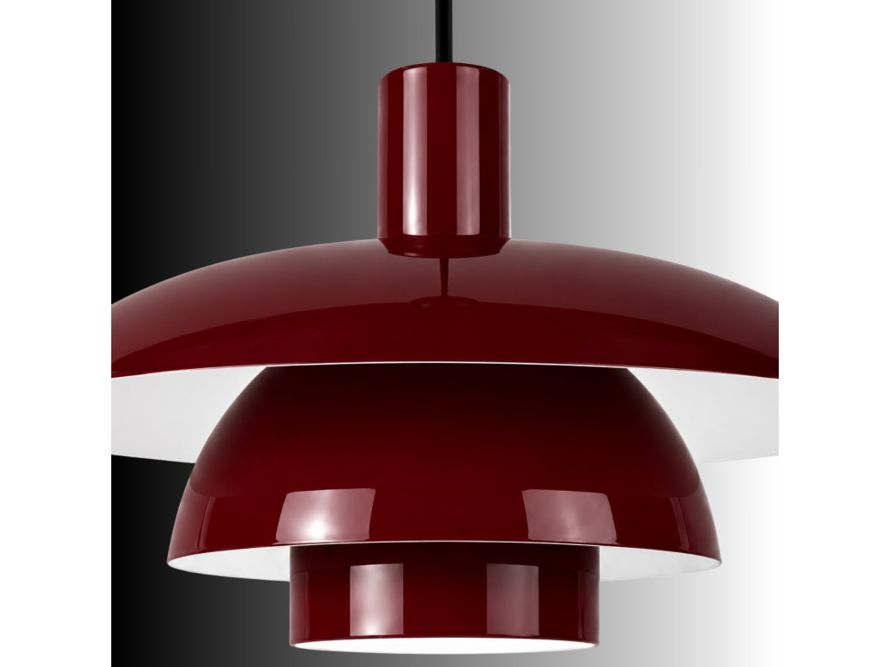 Metalowa lampa wisząca „Layer” – 45 x 45 cm – kolor bordowy