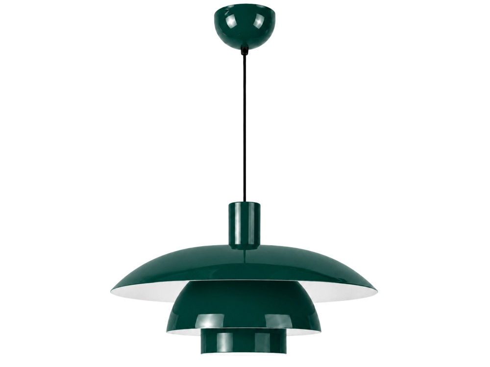 Metalowa lampa wisząca „Layer” – 45 x 45 cm – ciemnozielona