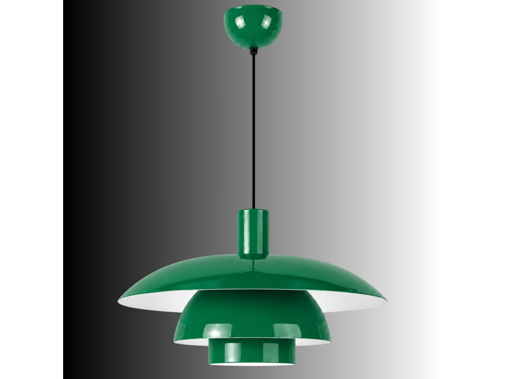 Metalowa lampa wisząca „Layer” – 45 x 45 m – jasnozielona