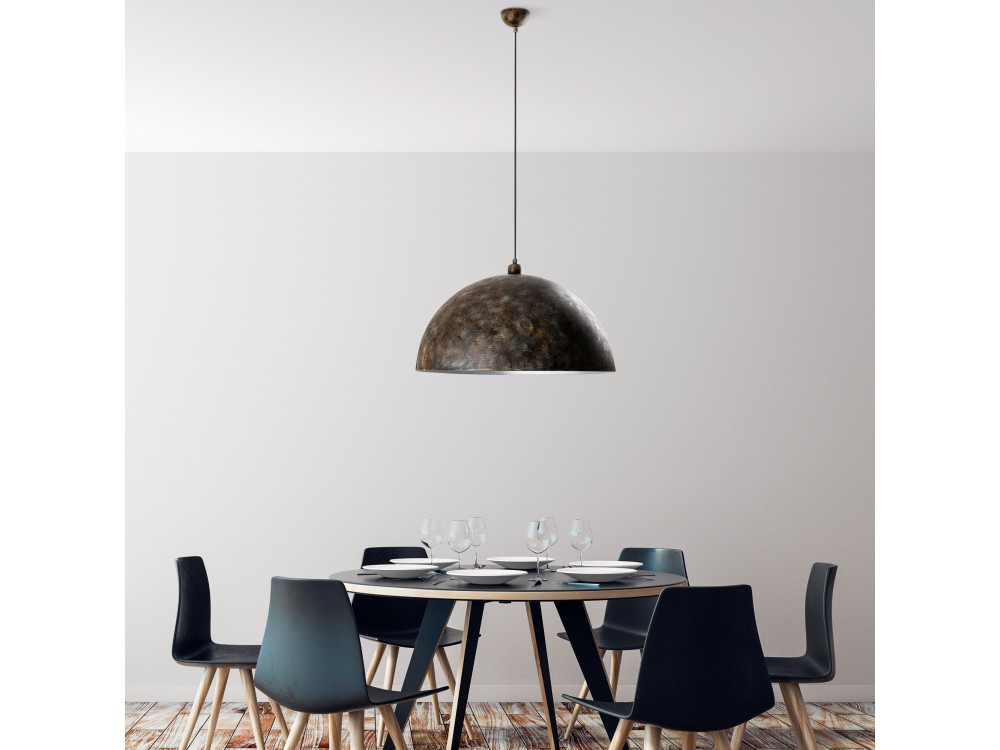 Metalowa lampa wisząca „Kure” – 60 x 60 cm – styl antyczny