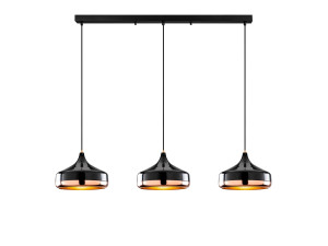Metalowy żyrandol „Yildo” – 146 x 36 cm – czarny