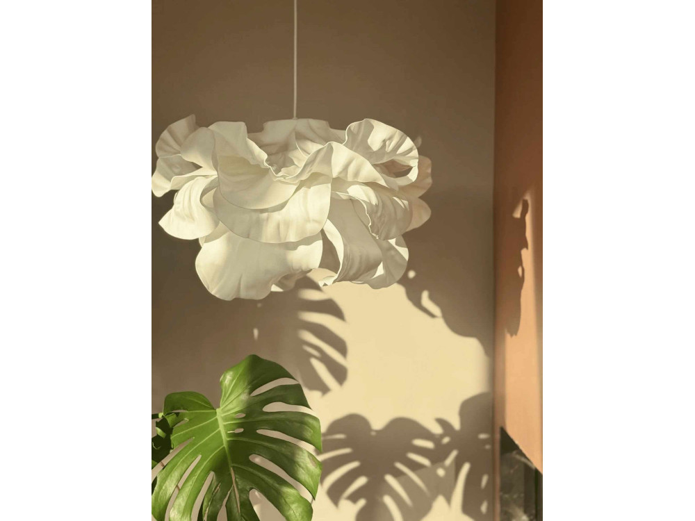 Plastikowa lampa wisząca „MOD0007” – 48 x 48 cm – biała
