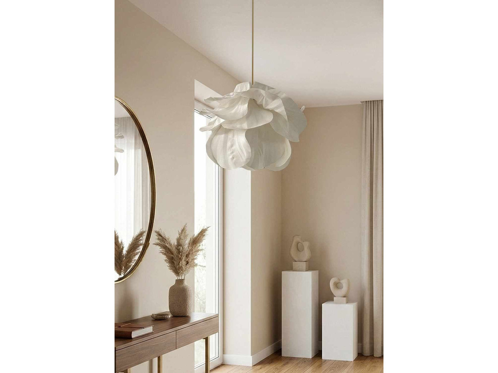 Plastikowa lampa wisząca „MOD0007” – 48 x 48 cm – biała