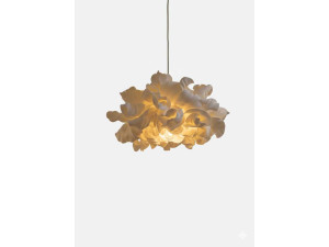 Plastikowa lampa wisząca „MOD0018” – 48 x 48 cm – kremowa