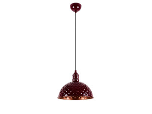 Metalowa lampa wisząca „Echo” – 26 x 26 cm – kolor bordowy