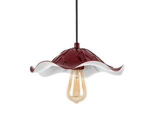Metalowa lampa wisząca „Liana” – 29 x 29 cm – kolor bordowy