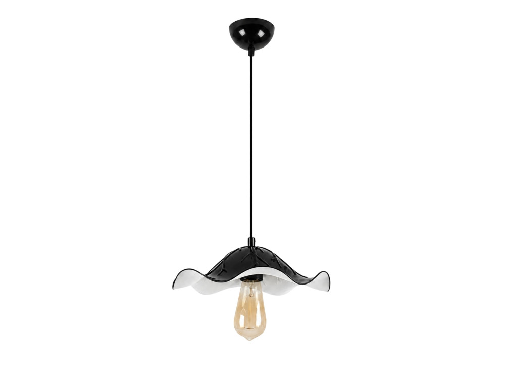 Metalowa lampa wisząca „Liana” – 29 x 29 cm – czarna