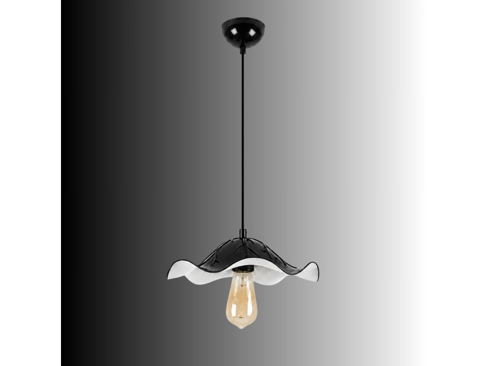 Metalowa lampa wisząca „Liana” – 29 x 29 cm – czarna