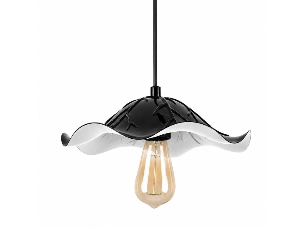 Metalowa lampa wisząca „Liana” – 29 x 29 cm – czarna