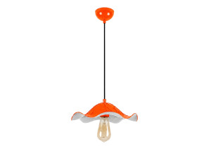 Metalowa lampa wisząca „Liana” – 29 x 29 cm – pomarańczowa