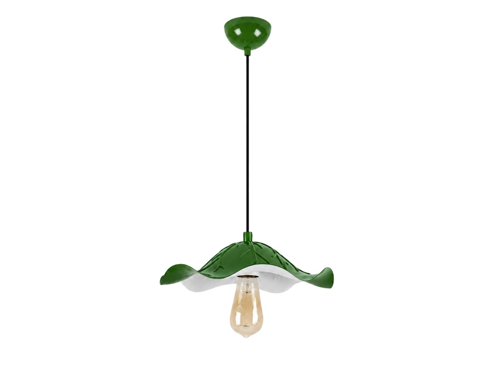 Metalowa lampa wisząca „Liana” – 29 x 29 cm – jasnozielona