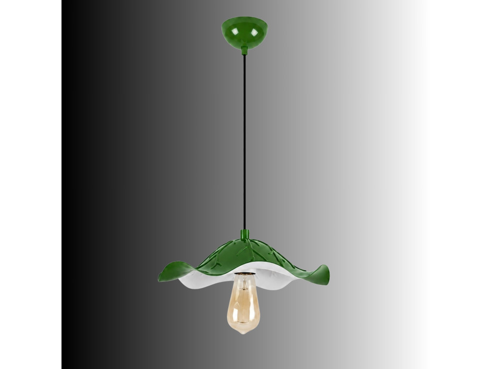 Metalowa lampa wisząca „Liana” – 29 x 29 cm – jasnozielona