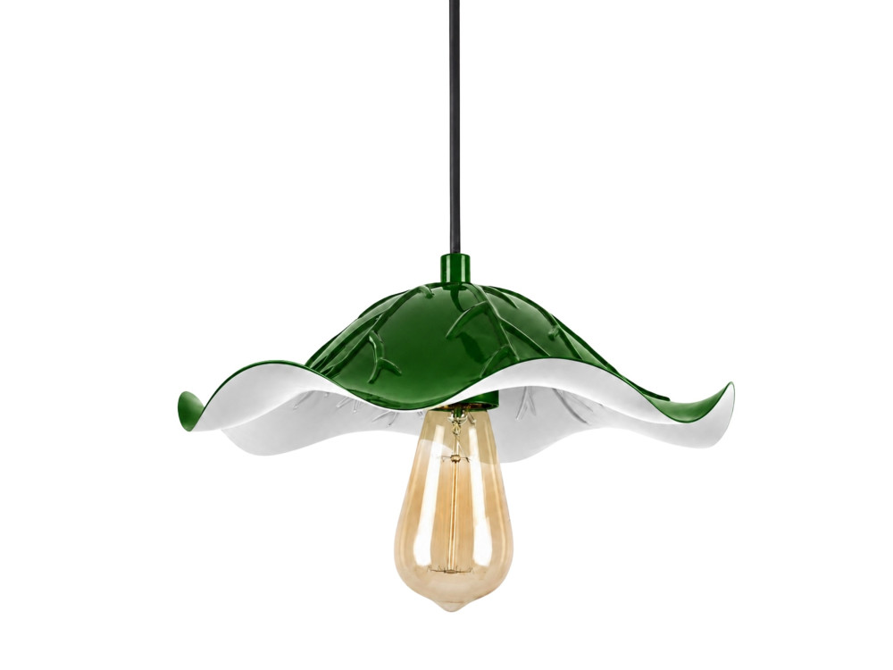 Metalowa lampa wisząca „Liana” – 29 x 29 cm – jasnozielona