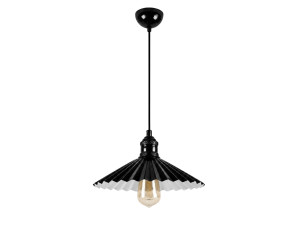 Metalowa lampa wisząca „Plise” – 32 x 32 cm – czarna