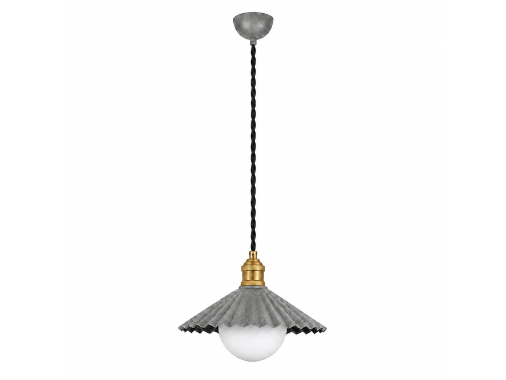 Metalowa lampa wisząca „Plise” – 32 x 32 cm – szara