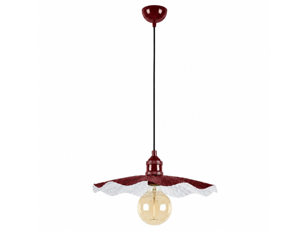 Metalowa lampa wisząca „Ondula” – 34 x 34 cm – kolor bordowy