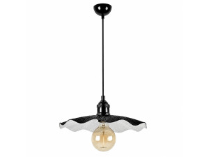 Metalowa lampa wisząca „Ondula” – 34 x 34 cm – czarna