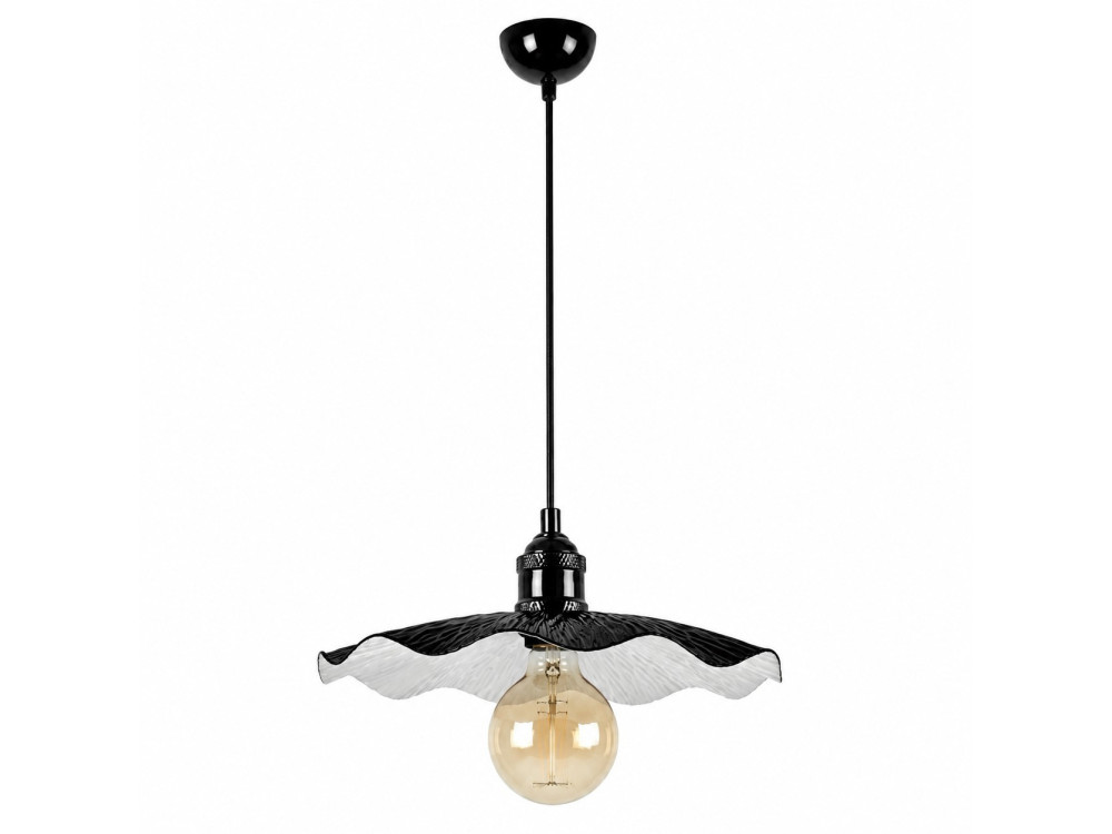 Metalowa lampa wisząca „Ondula” – 34 x 34 cm – czarna