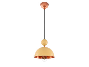 Metalowa lampa wisząca „Bubble” – 21 x 21 cm – żółta