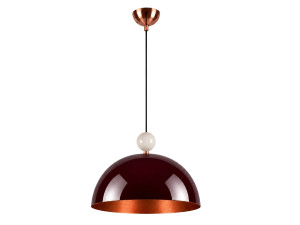 Metalowa lampa wisząca „Bubble” – 40 x 40 cm – kolor bordowy
