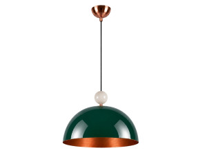 Metalowa lampa wisząca „Bubble” – 40 x 40 cm – ciemnozielona