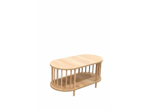 Drewniany stolik kawowy „Peka-0111” – 90 x 43 x 45 cm – dąb Saphir