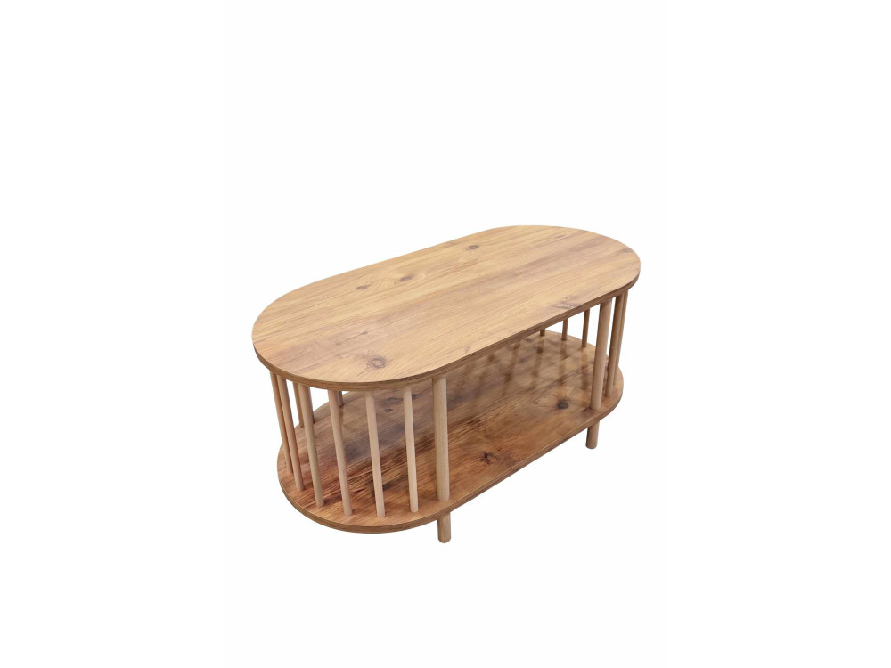 Drewniany stolik kawowy „Peka-0111” – 90 x 43 x 45 cm – sosna