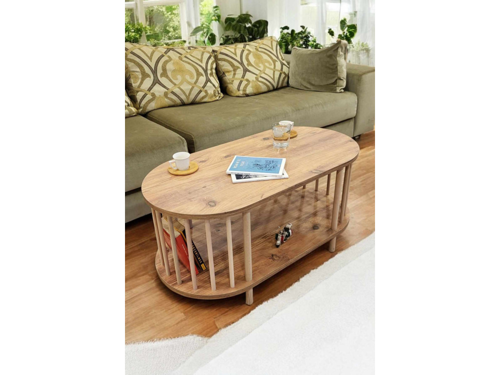 Drewniany stolik kawowy „Peka-0111” – 90 x 43 x 45 cm – sosna