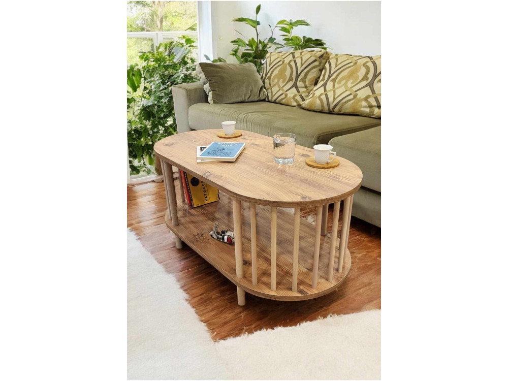 Drewniany stolik kawowy „Peka-0111” – 90 x 43 x 45 cm – sosna