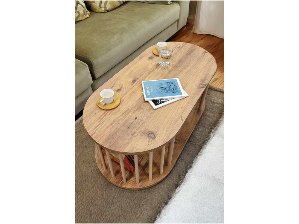 Drewniany stolik kawowy „Peka-0111” – 90 x 43 x 45 cm – sosna